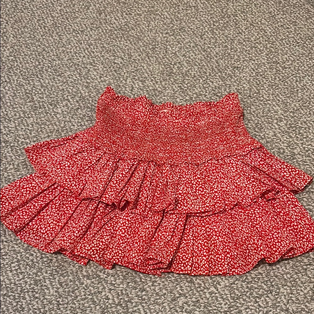 Red Floral Women's Skirt